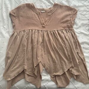 Hem & Thread Light Brown Tunic Top